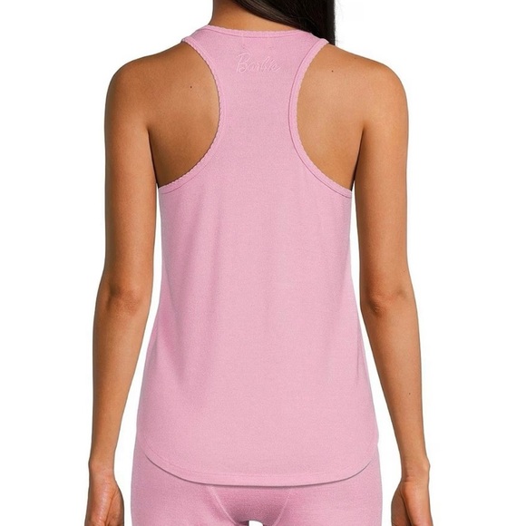 PJ Salvage Barbie Reloved Hot Pink Pajama Shirt Racerback Tank Top size Large - Picture 2 of 6